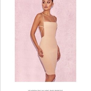 NWT House of CB Carenza Strappy Back Bodycon Dress L